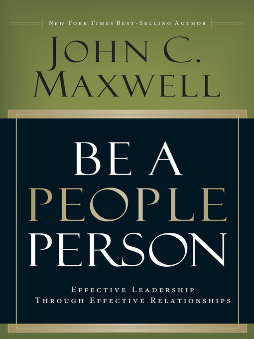 Title details for Be a People Person by John C. Maxwell - Wait list